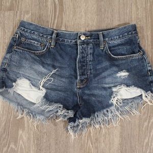 Cut off free people denim shorts